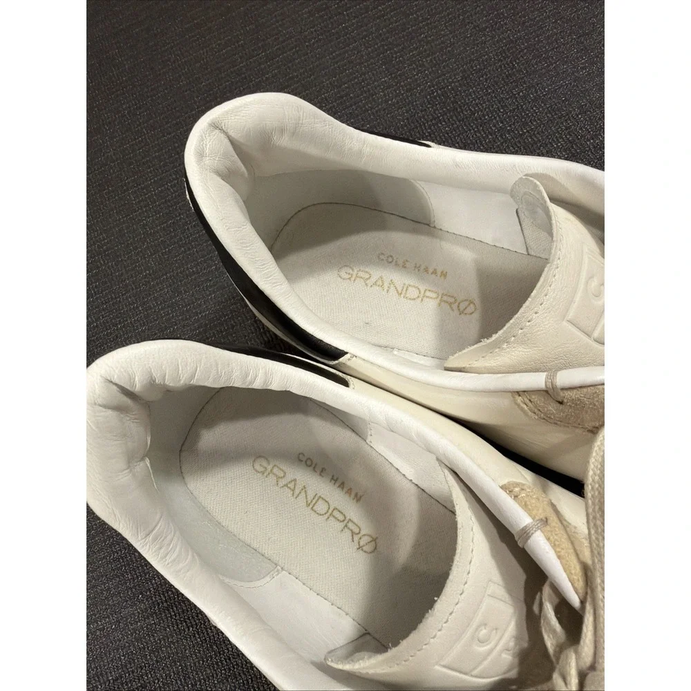 COLE HAAN Men Grandpro Turf Sneaker Size 13 M Ivory Tumbled‎ Stone Suede C29161